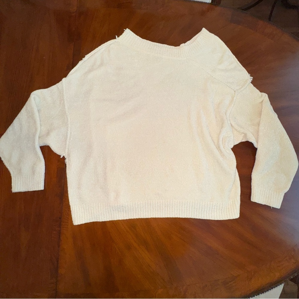 Umgee Off-the-Shoulder Cream Sweater - Picture 12 of 14